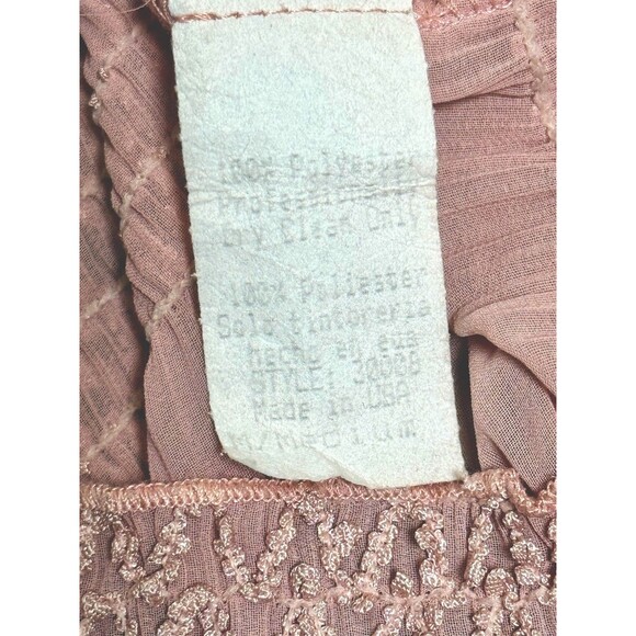 Forever 21 Y2K Fairycore Boho Off Shoulder Pink Lace Trim Top Women M USA - Picture 6 of 6